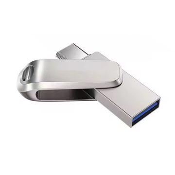 Low-Profile Dual-Head Metal USB Flash Drive