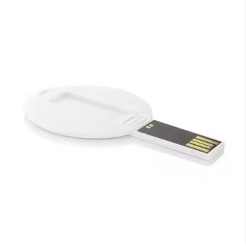 Retractable Coin-Shape Plastic Mini USB Flash Drive