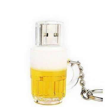 Beer Mug Shaped Plastic Pendant Mini USB Flash Drive