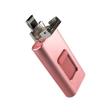 Four Plug Anodized Metal Multi Interface USB Flash Drive